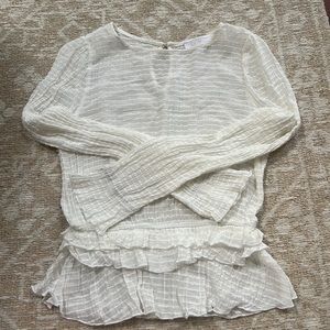 White long sleeve top